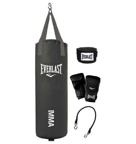 3 Everlast 70 Pound MMA Heavy Bag Kit 