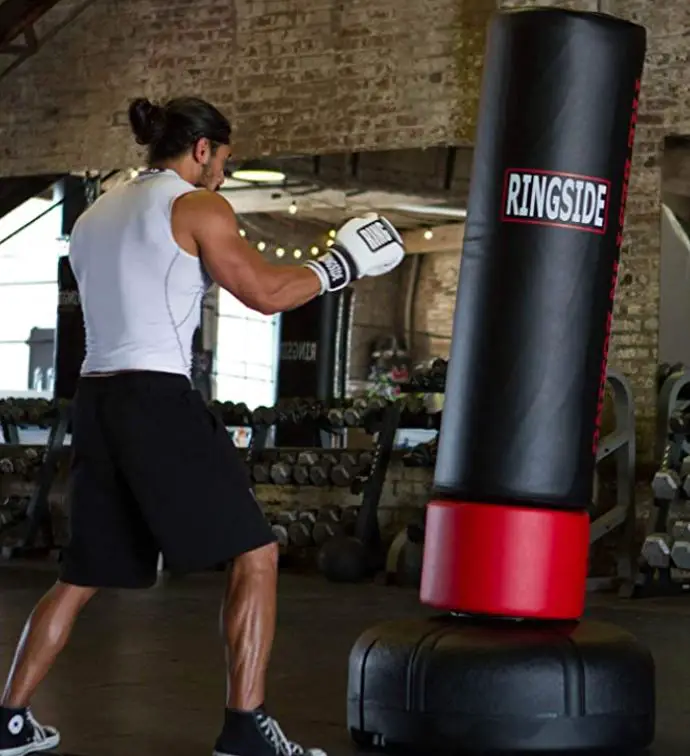 rock boxing bag stand